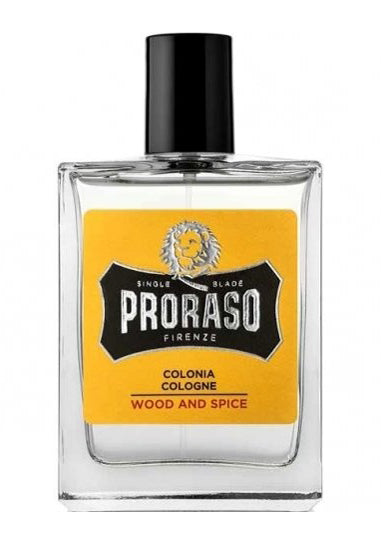 Proraso Single Blade Eau De Cologne, Wood and Spice, 3.4 fl. oz (100ml)