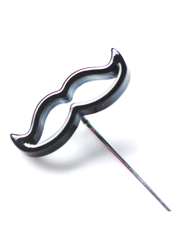 Pin Lapel Misai Hitam