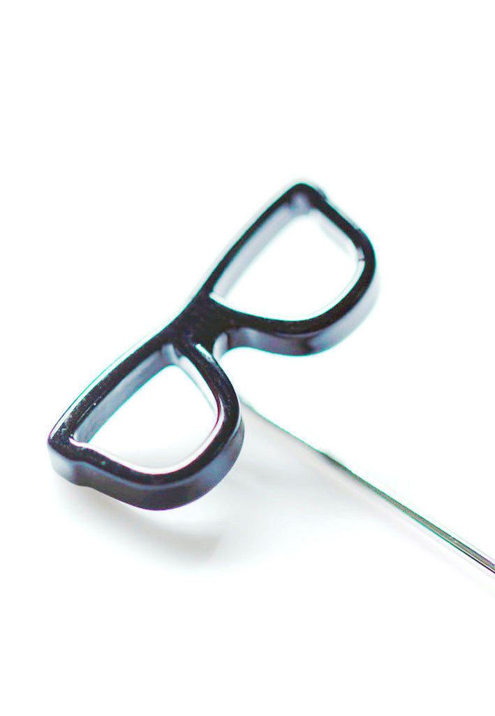 Pin Lapel Cermin Mata Hitam