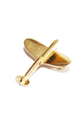 Gold Plane Lapel Pin