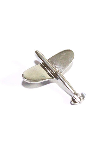 Silver Plane Lapel Pin