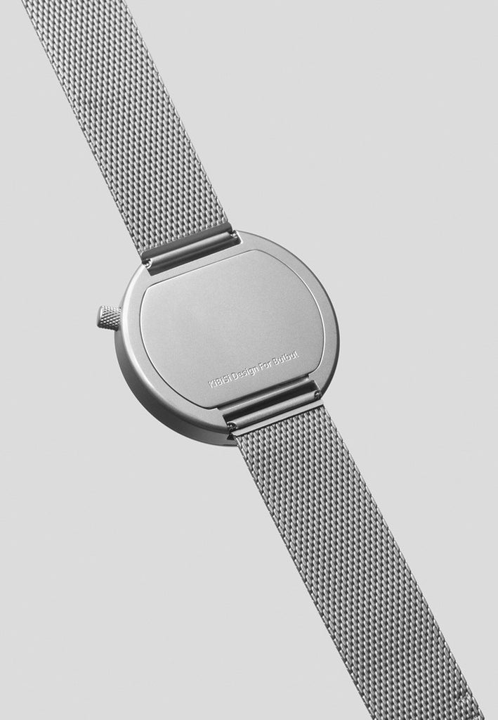 Bulbul Ore Matte Steel on German Made Milanese Mesh Band Watch