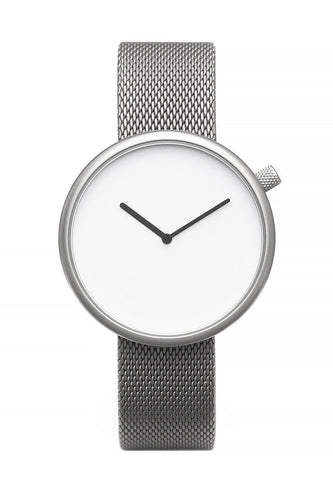 Bulbul Ore Matte Steel on German Made Milanese Mesh Band Watch