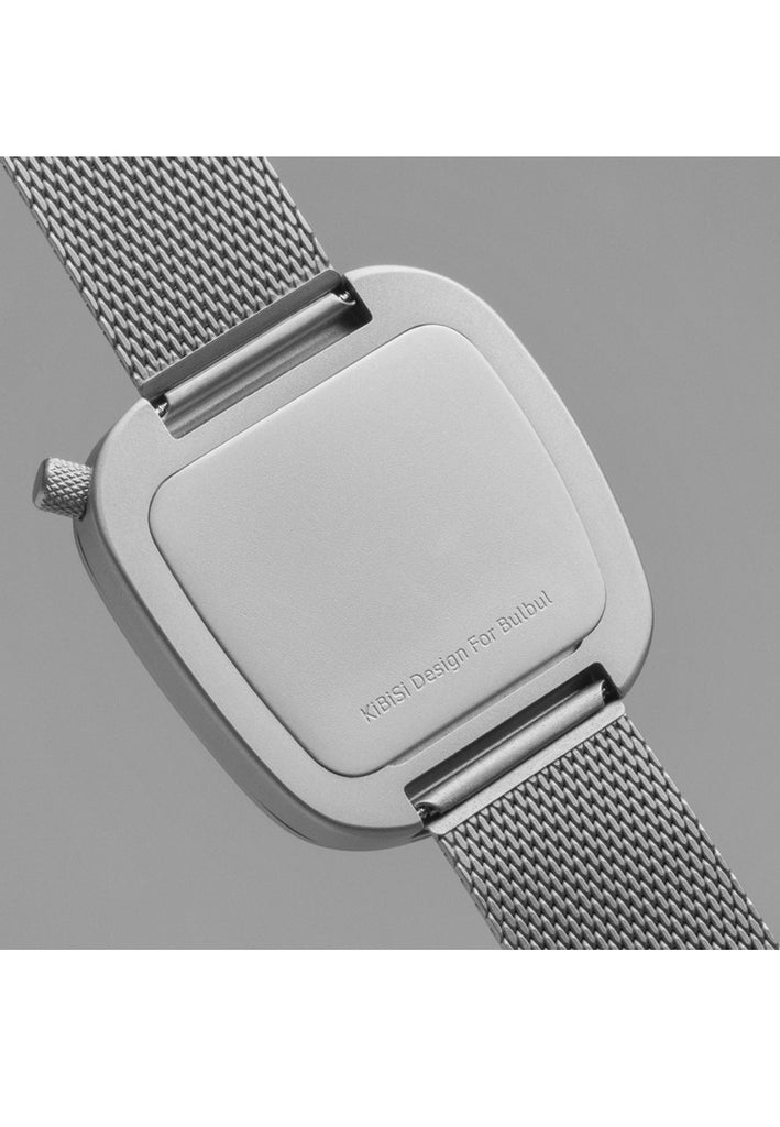 Bulbul Pebble 哑光钢德国制造米兰网状表带手表