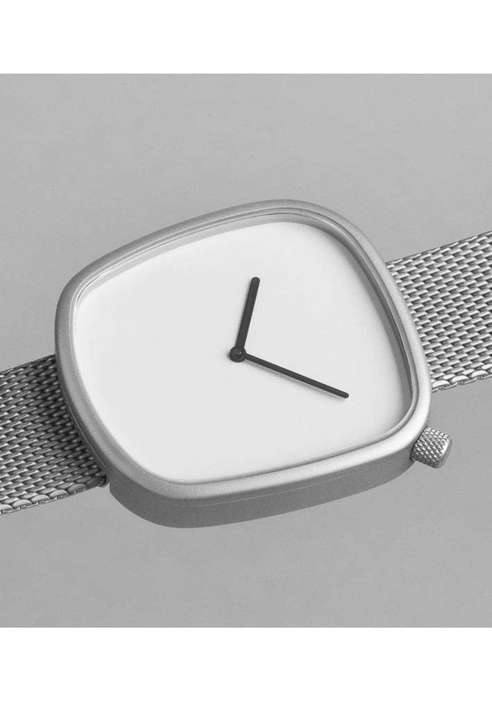 Bulbul Pebble 哑光钢德国制造米兰网状表带手表