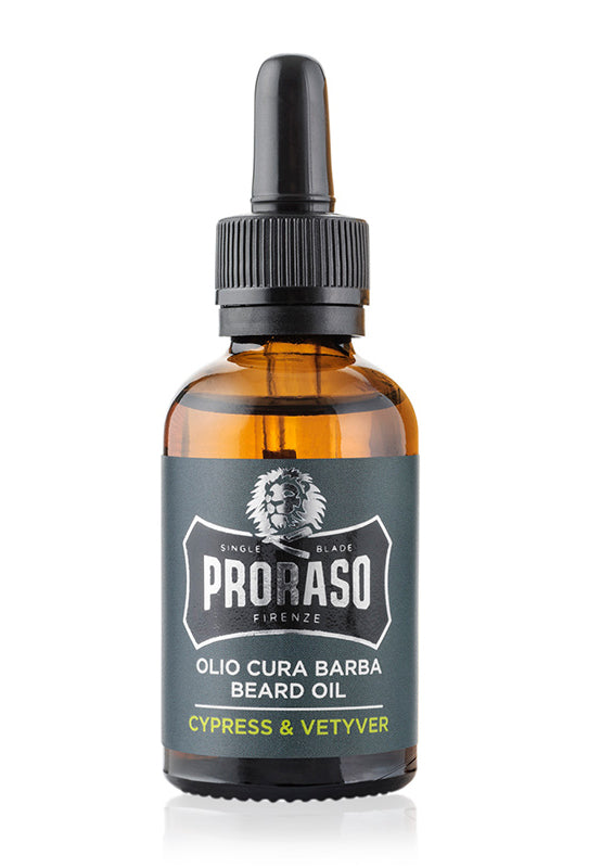 Proraso Beard Oil, Cypress & Vetyver, 1.0 fl oz (30 ml)